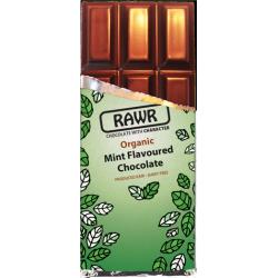 CHOCOLATE DE MENTA ECOLÓGICO RAWR 60 GRS