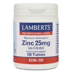 ZINC 25MG COMO CITRATO - 120 TABLETAS